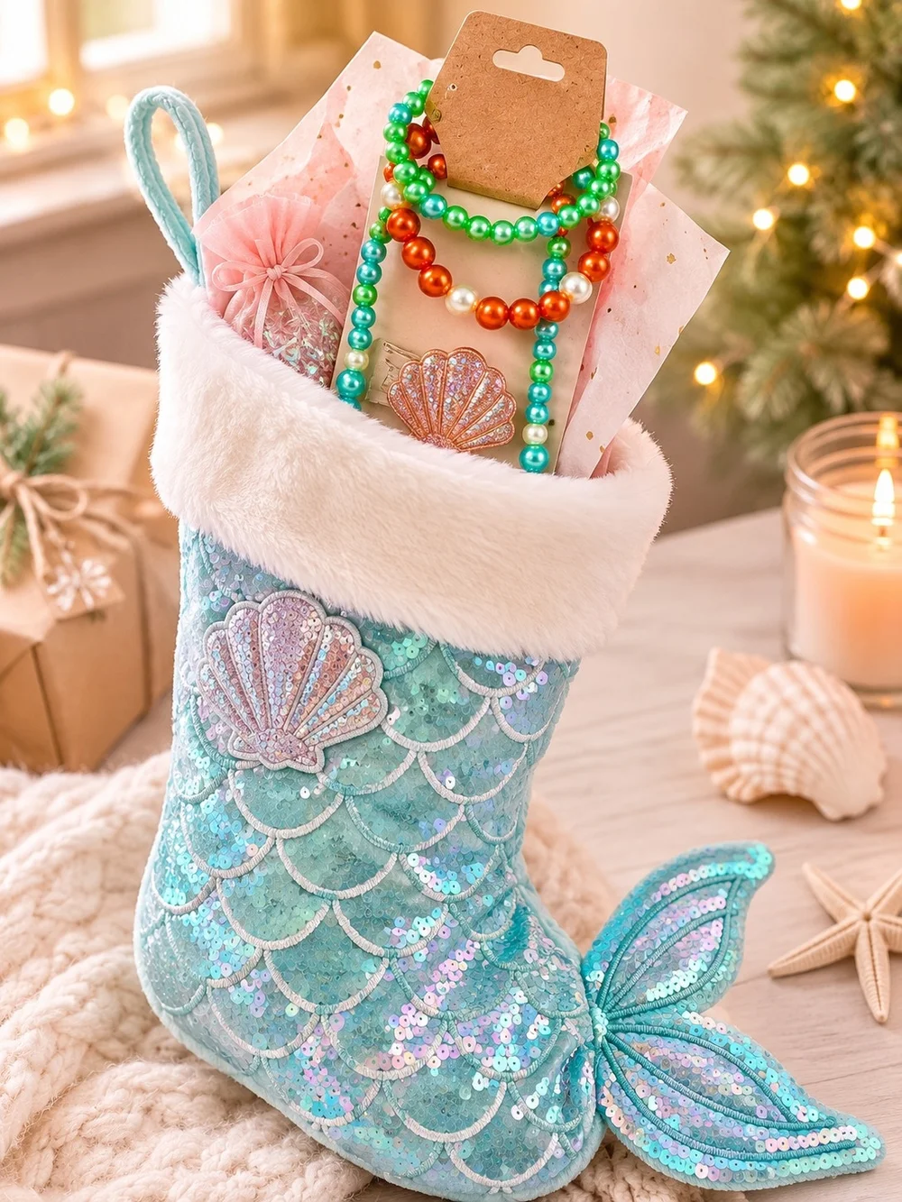Handmade Kids Turquoise & Orange Beaded Jewelry Set | Necklace & 2 Bracelets